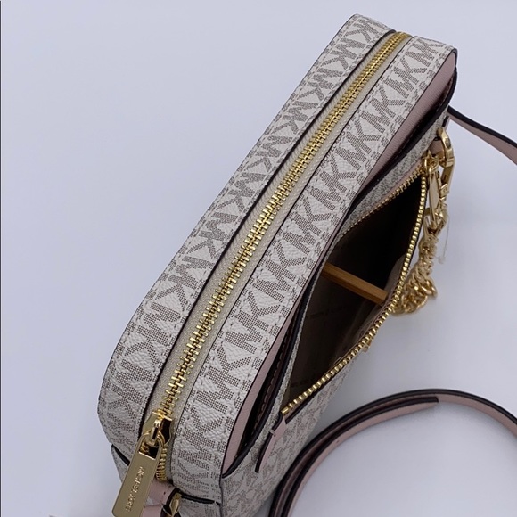 MICHAEL KORS LG EW ZP CHAIN XBODY POWDER BLUSH MLT - Picture 15 of 16